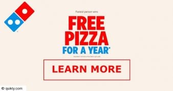 Score Free Pizza for a Year Quikly Promotion